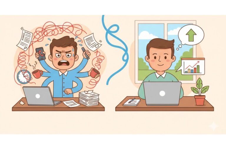 diferença entre estar ocupado e ser produtivo